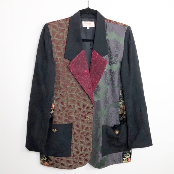 Reflections from the heart color fabric black jacquard blazer - Picture 12 of 12